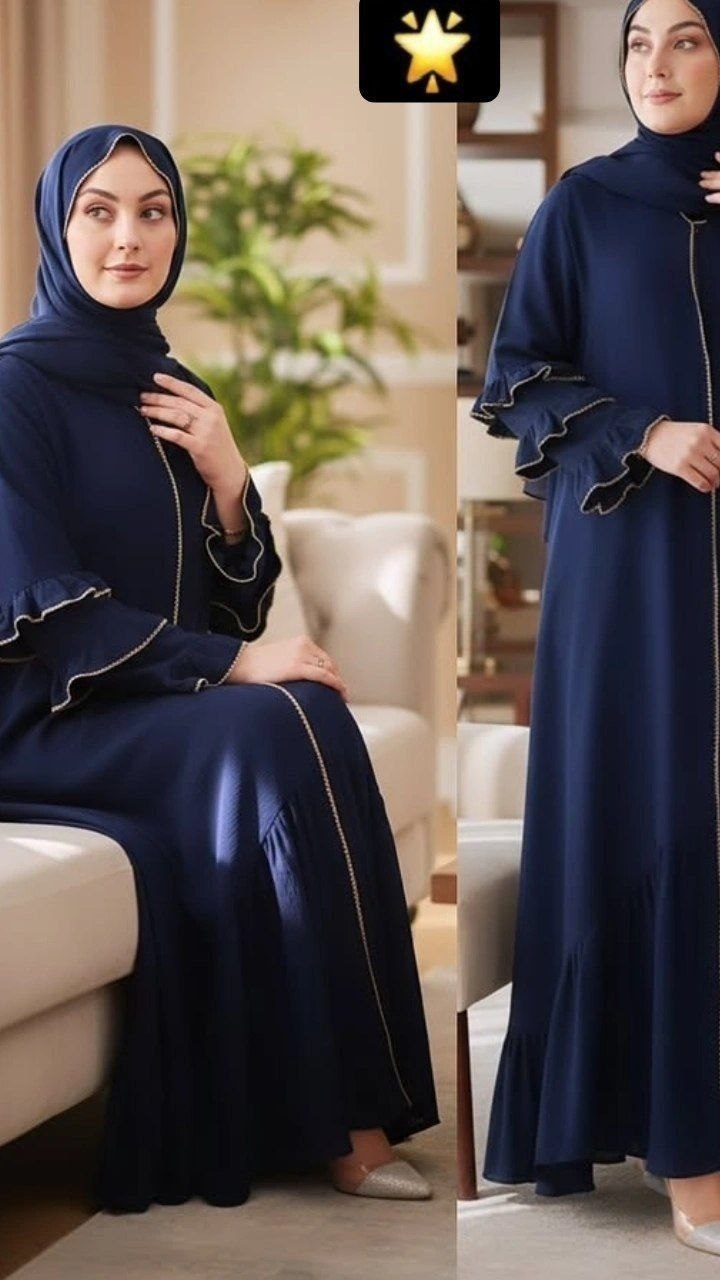 Ayollar uchun abaya ko'ylak ro'mol bilan 