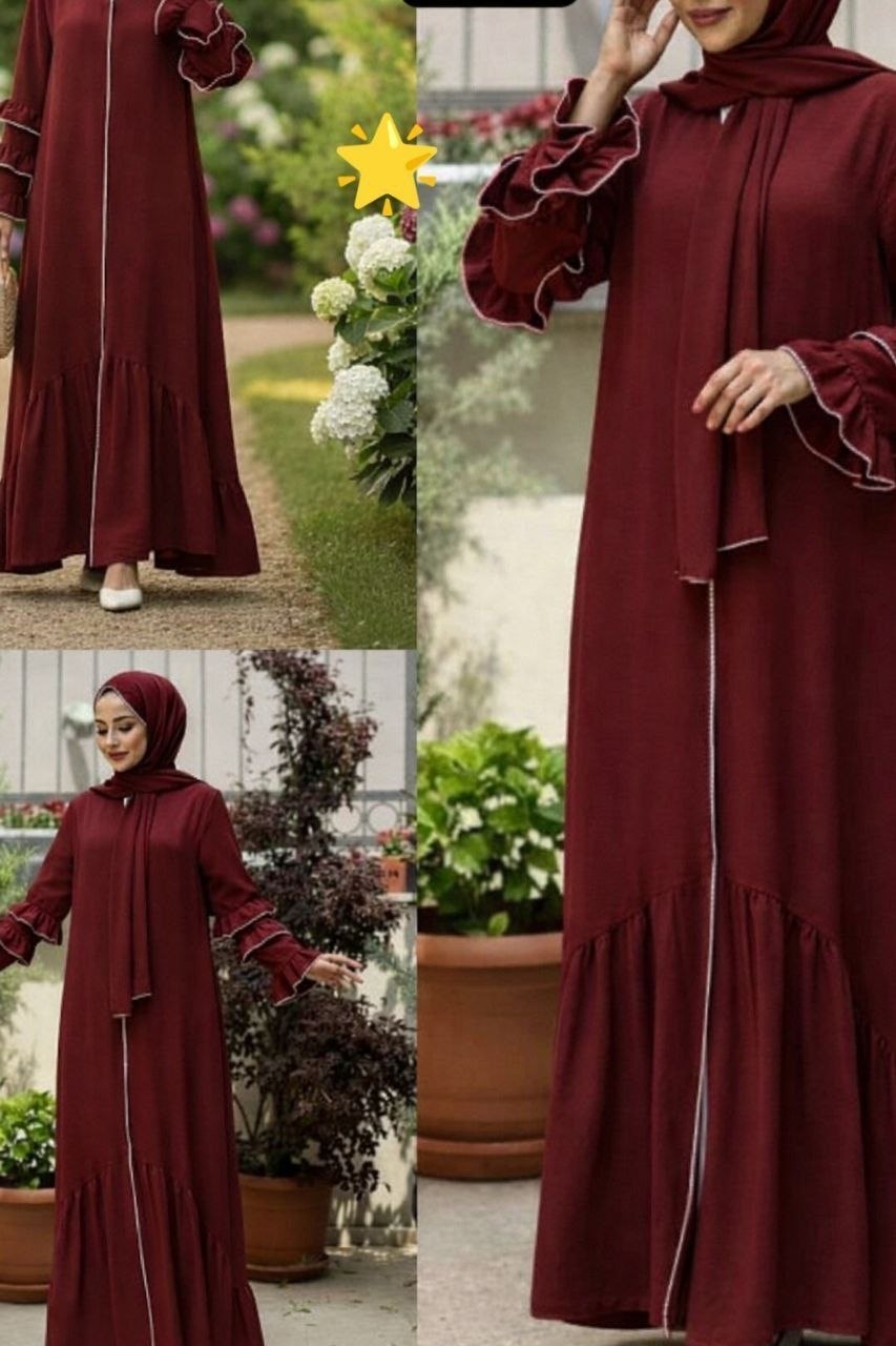 Ayollar uchun abaya ko'ylak ro'mol bilan 